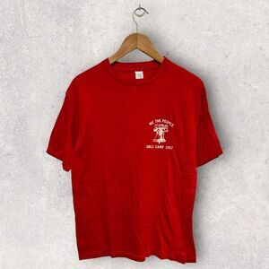 Vintage 1987 We The People Girls Camp Graphic T Shirt Red‎ Size XL